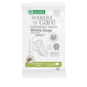 Nature's Protection - Superior Care Snack White Dog Grain Free - Hypoallergenic Dental - Pesce Bianco 150 gr