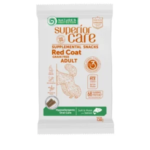 Nature's Protection - Superior Care Snack Red Coat Dog - Hypoallergenic  Oral Care Grain Free - Salmone 150 gr