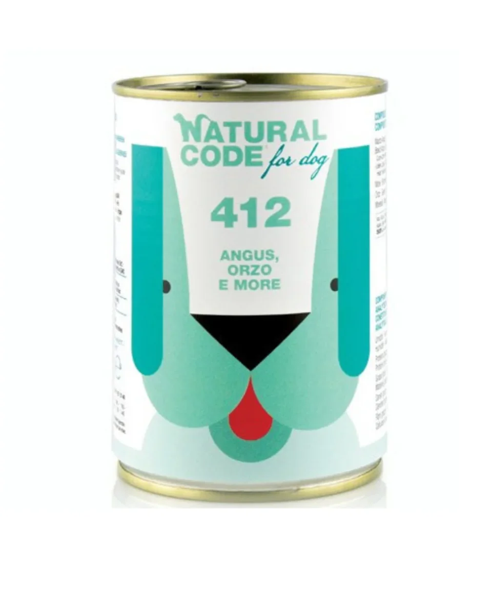Natural Code - Per Cani 412 Angus, Orzo e More 400 gr