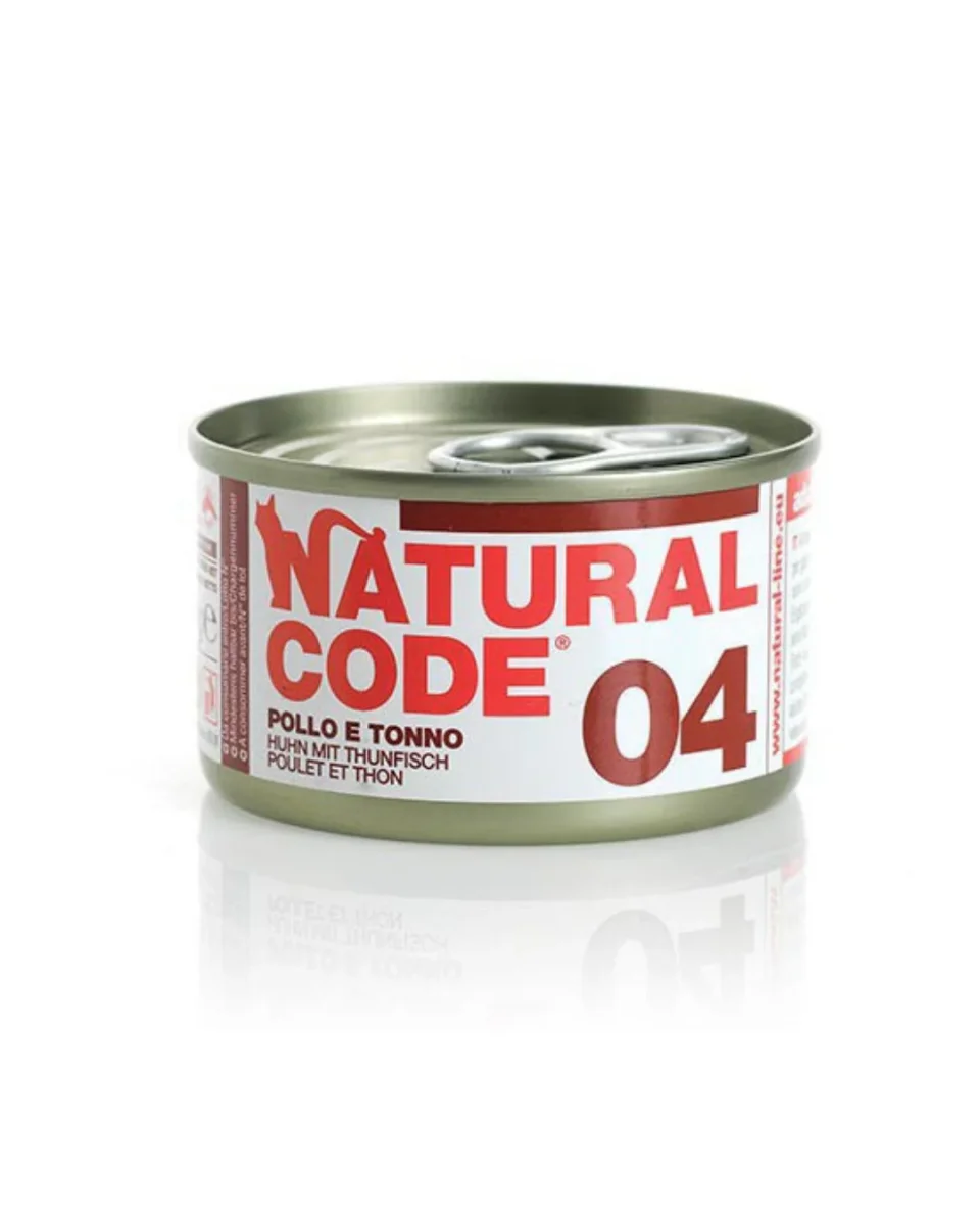Natural Code 04 - Straccetti Per Gatti - Pollo e Tonno 85gr