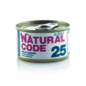 Natural Code 25 - Straccetti per gatti - Pollo e Sardine 85gr