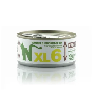 Natural Code XL 6 - Straccecci per gatti - Tonno e Prosciutto 170 gr