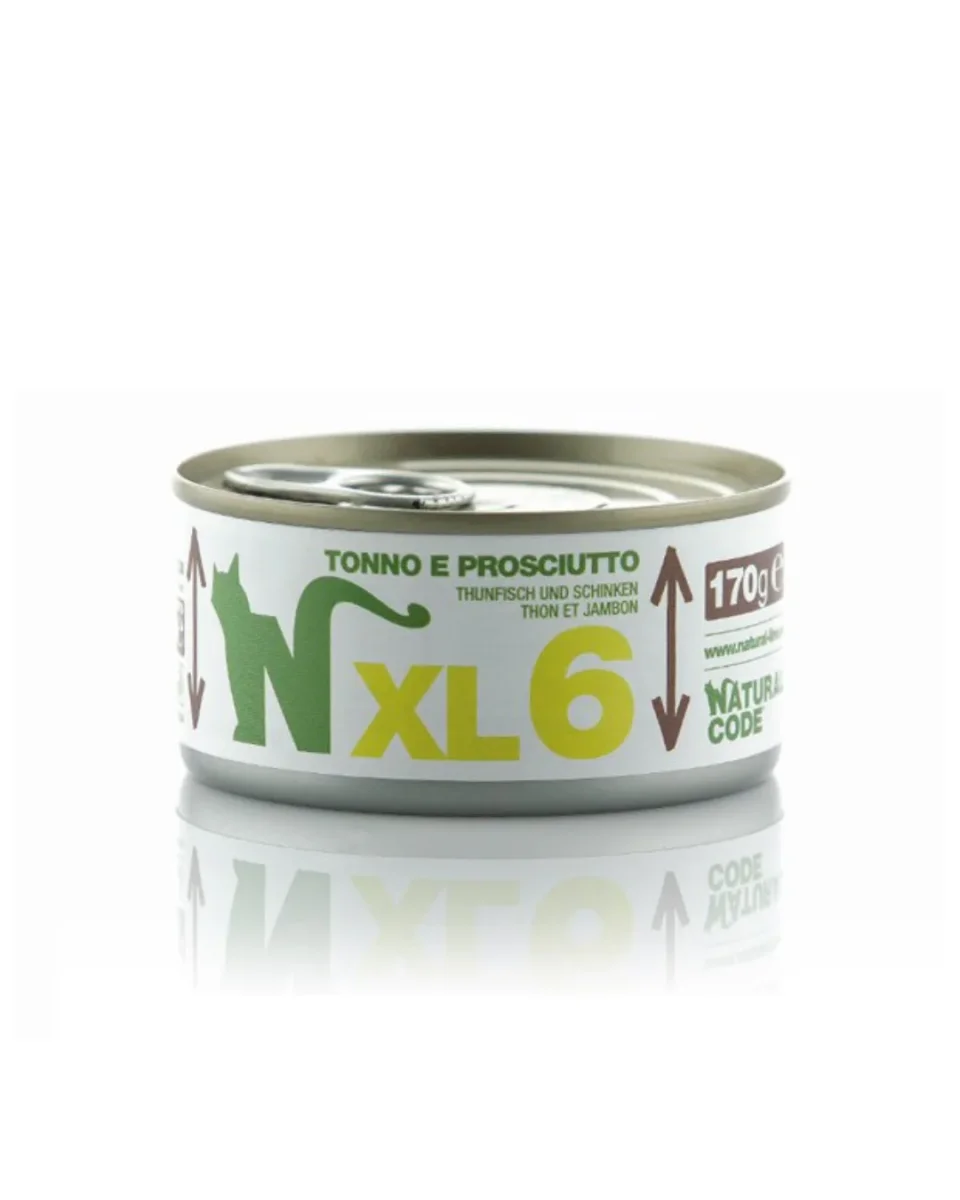 Natural Code XL 6 - Straccecci per gatti - Tonno e Prosciutto 170 gr - immagine 2