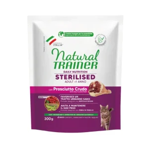 Natural Trainer - Gatto Sterilizzato - con Prosciutto Crudo 300 g