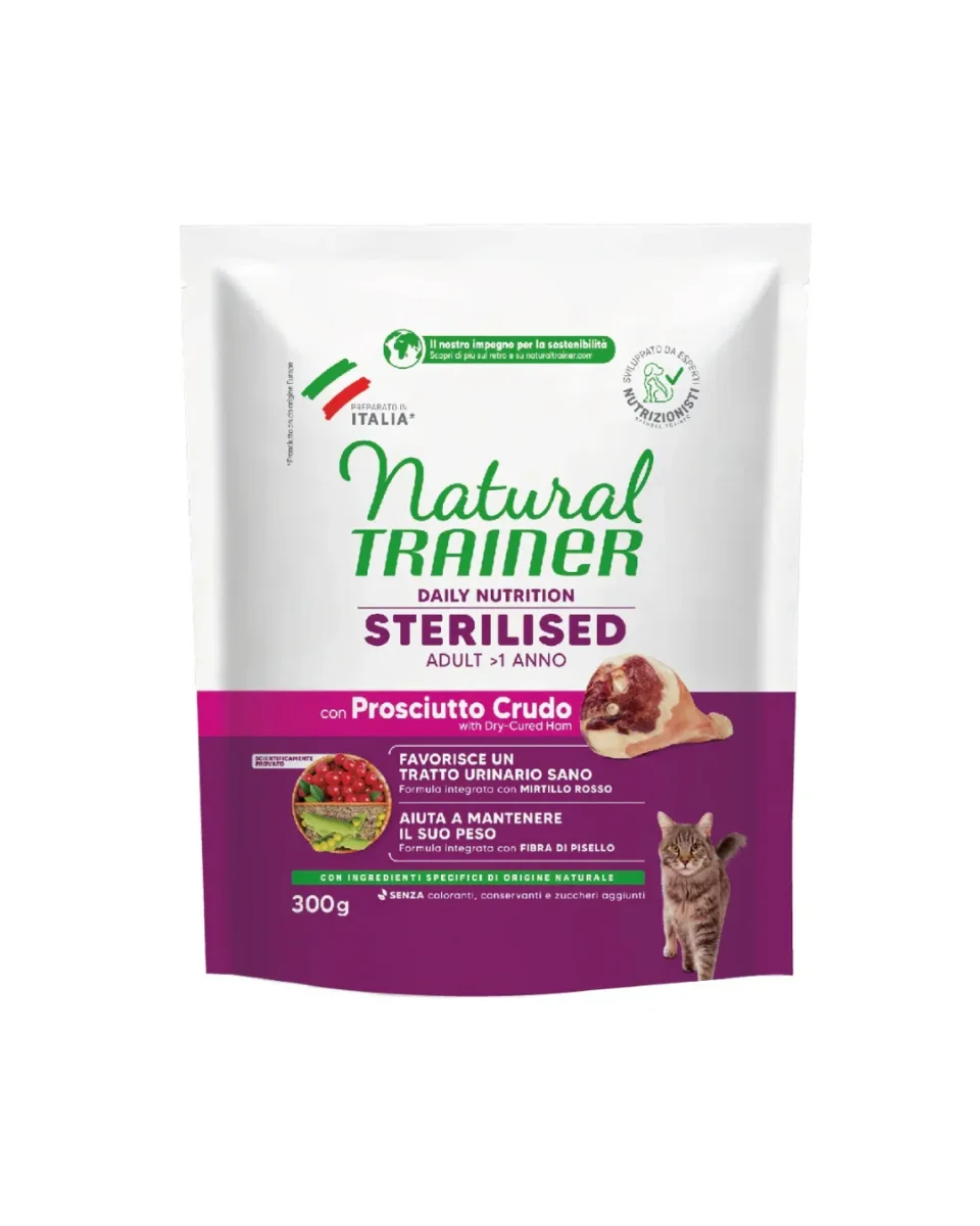 Natural Trainer - Gatto Sterilizzato - con Prosciutto Crudo 300 g - immagine 2