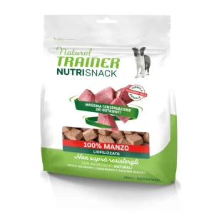 Natural Trainer - NutriSnack Cane Cucciolo e Adulto - 100% Manzo Liofilizzato 50 gr