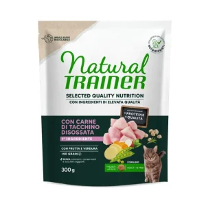 Natural Trainer - Selected Quality Nutrition per Gatti Aduti Sterilizzati - Tacchino da 300g