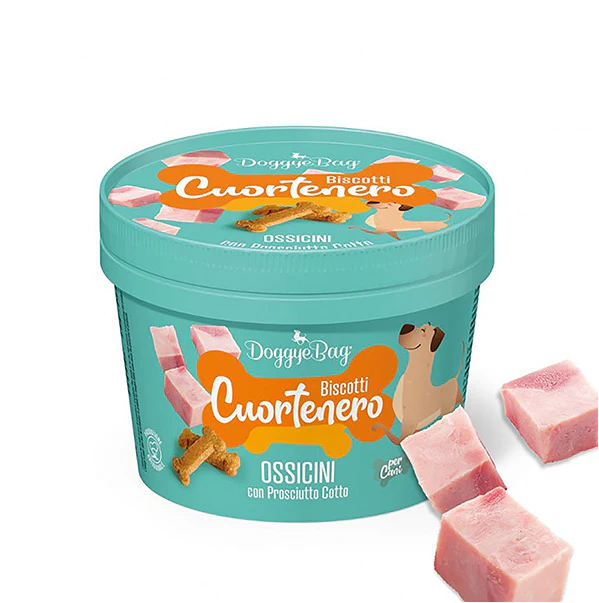 DoggyeBag CUORTENERO OSSICINI Con Prosciutto cotto Biscotti Per Cani - immagine 2