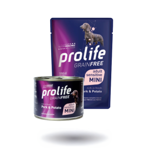 PROLIFE CANE GRAIN FREE SENSITIVE ADULT Mini MAIALE & PATATE KG. 7