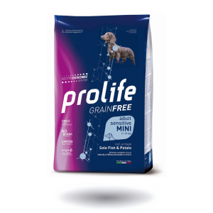 PROLIFE CANE GRAIN FREE SENSITIVE ADULT Mini SOGLIOLA & PATATE KG. 7