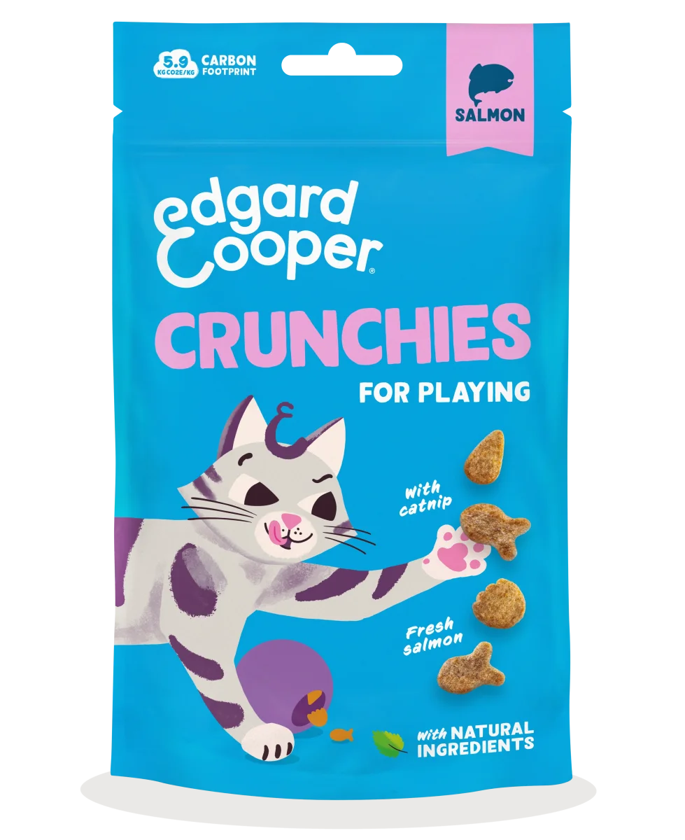 Edgard & Cooper Biscottini CRUNCHIES di Salmone Snack per GATTI
