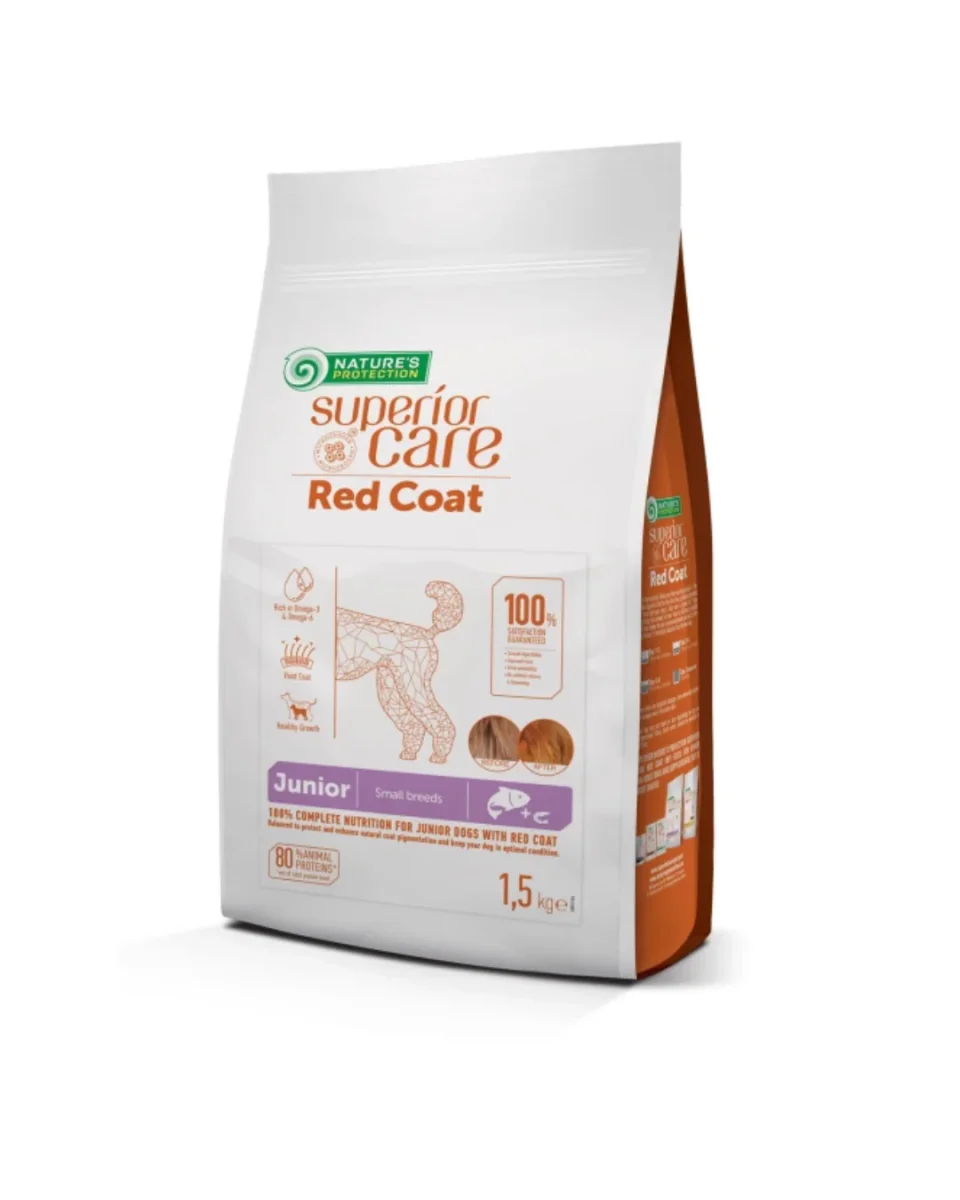 Nature's Protection - Superior Care Red Coat Dog Grain Free - Junior Small Breed - Salmone 1,5 kg