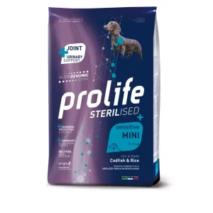 Prolife - Dog Sterilised Sensitive Mini - Merluzzo e Riso 600gr