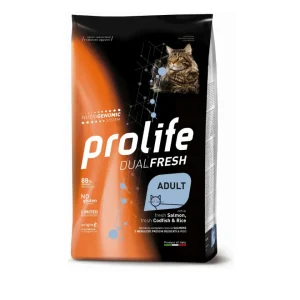 Prolife - Dual Fresh Gatto Adult - Salmone Merluzzo e Riso 1,5kg