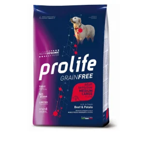 Prolife - Grain Free Adult Sensitive Medium Large - Manzo e Patate 2,5kg