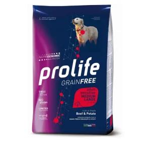 Prolife - Grain Free Sensitive Adult Medium Large - Manzo e Patate 10kg