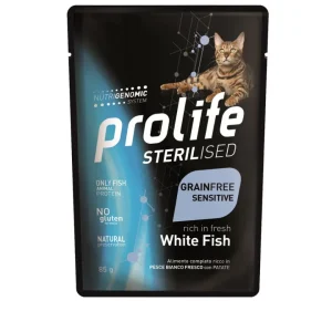 Prolife - Sterilizzato Grain Free Sensitive Gatto Adult - Pesce Bianco 85 g