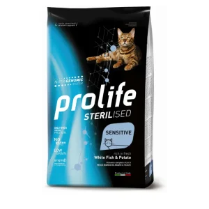 Prolife - Sterilizzato Sensitive Gatto Adult - Pesce Bianco e Patate 1,5 kg
