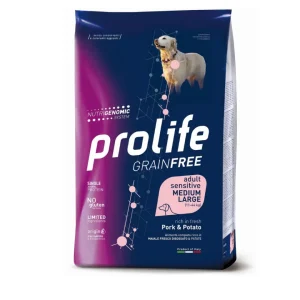 Prolife Dog Grain Free Sensitive Maiale e Patate Medium/ Large 2,5kg