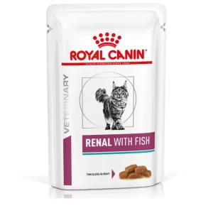 Royal Canin - Veterinary Nutrition Cat Renal 85 gr - Bocconcini in Salsa, Con Pesce