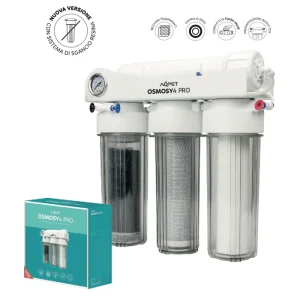 Aqpet Osmosy4 Pro Impianto Osmosi 4 Stadi a Bicchiere 50 galloni