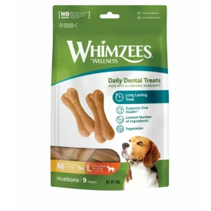 Whimzees - Dental Snack Osso di Riso - Busta 9 Pezzi