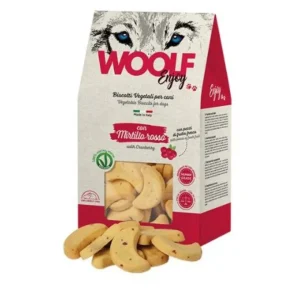 Woolf - Enjoy Biscotti Vegetali per Cani - Gusto Mirtillo Rosso - 400 gr
