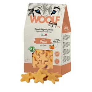 Woolf - Enjoy Biscotti Vegetali per Cani - Gusto Pesca - 400 gr