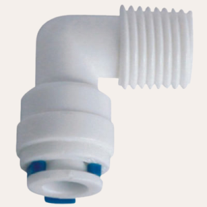 AQL Raccordo a Gomito 1/4 attacco rapido con filetto maschio 1/4 per Impianti ad Osmosi