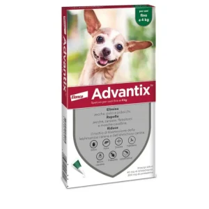 Advantix - 6 Pipette Spot On Antiparassitario Per Cani  Fino a 4kg - Elanco