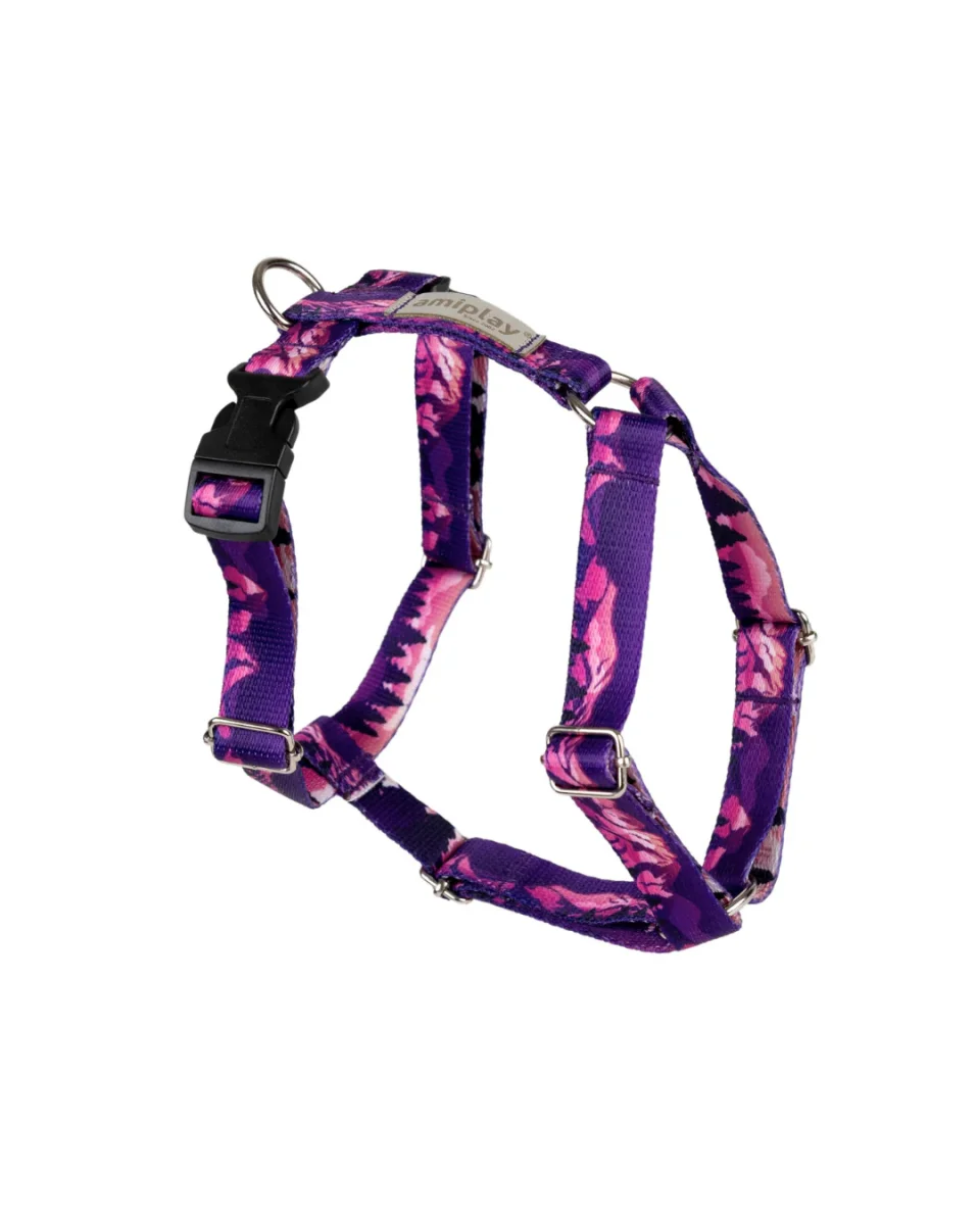 Amiplay - Pettorina ad H Regolabile - Misura XL - Colore Mountains