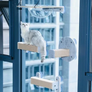 Albero tiragraffi da parete – finestra – vuemiaou