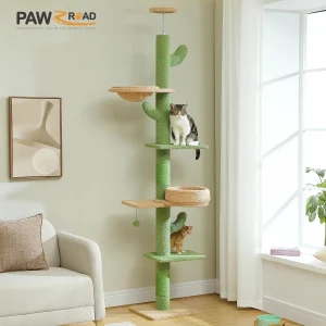 Tiragraffi regolabile dal pavimento al soffitto a forma di cactus – modello: “cactuscozy”