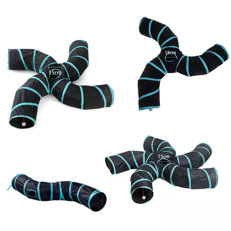 Albero tiragraffi originale a tunnel nero o colorato – modello “shadowpurr” - immagine 2