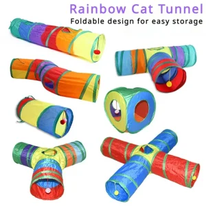 Tiragraffi arcobaleno tunnel, multicolore – modello “colorcat”