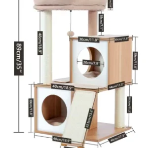 Tiragraffi in legno chiaro – nido sospeso – m