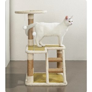Tiragraffi in legno e sisal di design – modello: chiccat