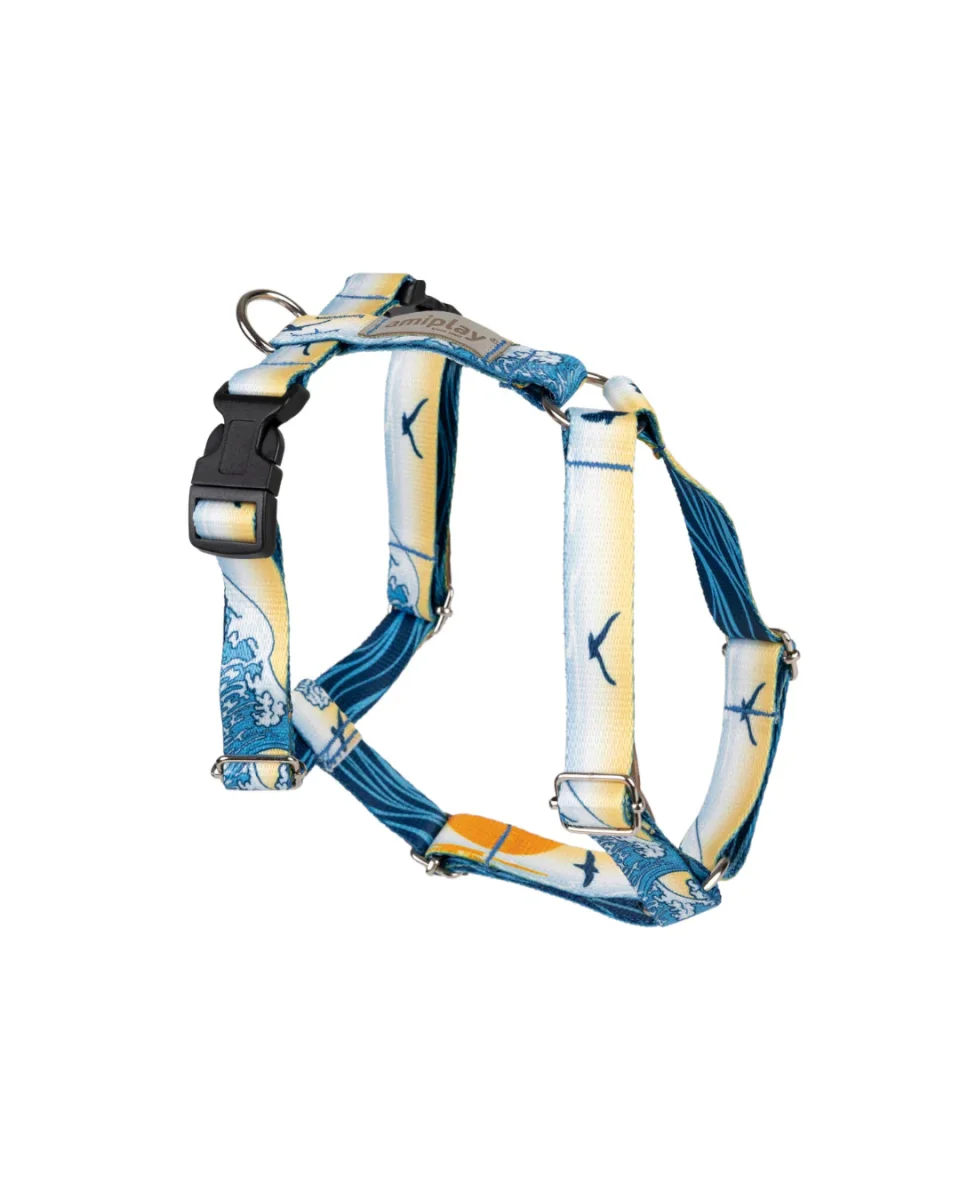 Amiplay - Pettorina ad H Regolabile - Misura L - Colore Waves - immagine 2